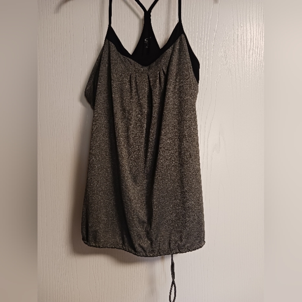 C9 by Champion Workout Tank w/built-in Bra, Drawstring Tie @ Waist, Size L